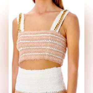 COPY - Balmain Women’s Tweed Chain Top Size 44 New With Tags